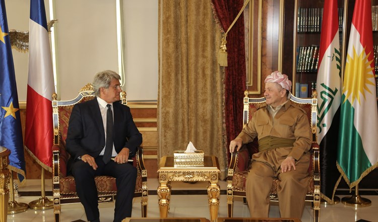 President Barzani with france Ambassador