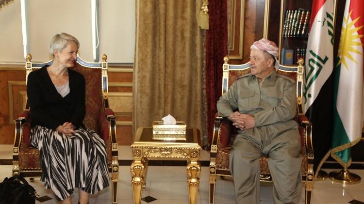 president Barzani with   Qunels of the Germany in Erbil