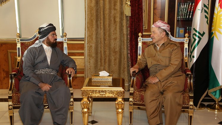 President Barzani  with   Ali qardagi 1