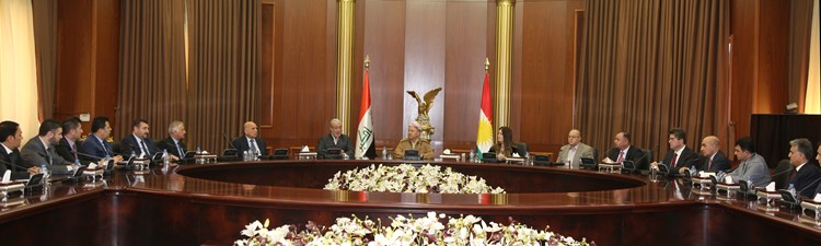 president Barzani with Membersof the Iraqi Parliament Democrate bloc  22-9-2018