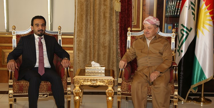 President Barzani with  President of the Parliament Mohmeed Halbose 1  22-9-2018