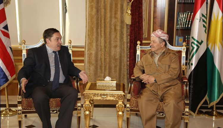 President Barzani with  uk Ambassador  3-10