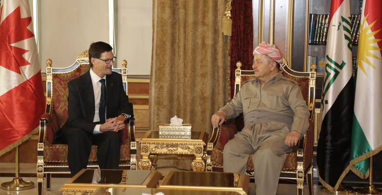 President Barzani with  Canda Ambassador   17-10